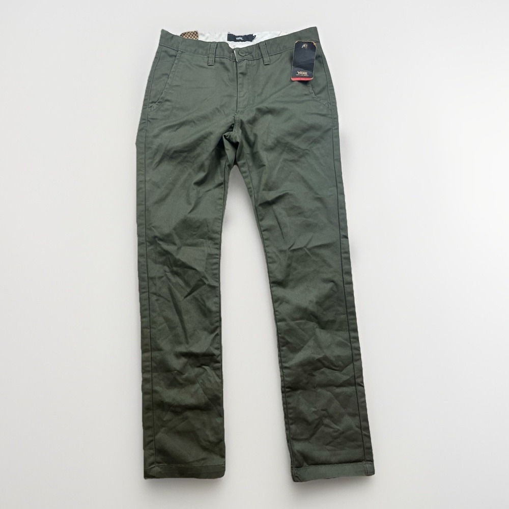 Vans Pants Men's Size 29 Green Dark Olive Authentic Chino Stretch Modern Fit NWT